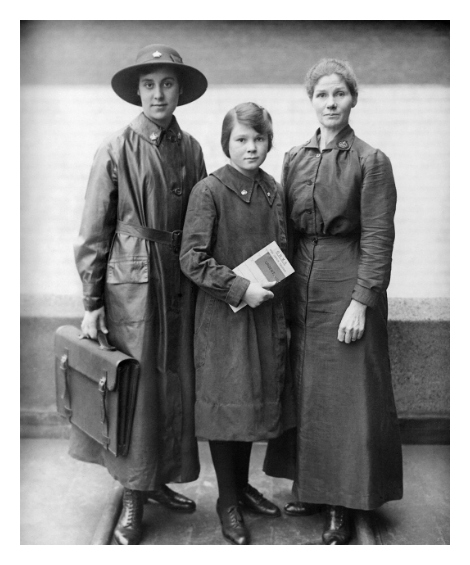 Three office workers employed during war
